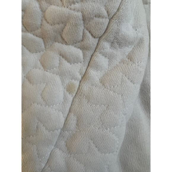 Y2K Roxy White Quilted Zip Up Jacket With A Fur Hood And Embroidery Size M - Picture 5 of 7